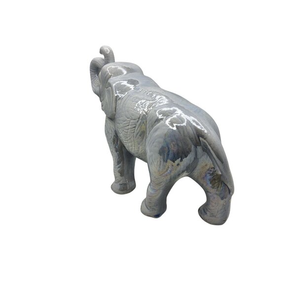 Vintage Porcelain Lusterware Iridescent Good Luck Elephant Figurine - Picture 6 of 7